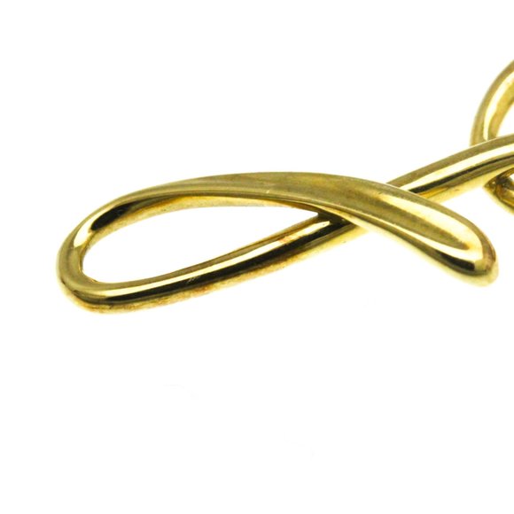 TIFFANY Yellow Gold Letter Necklace 18K Fashion Pendant (Gold) - Picture 12 of 16